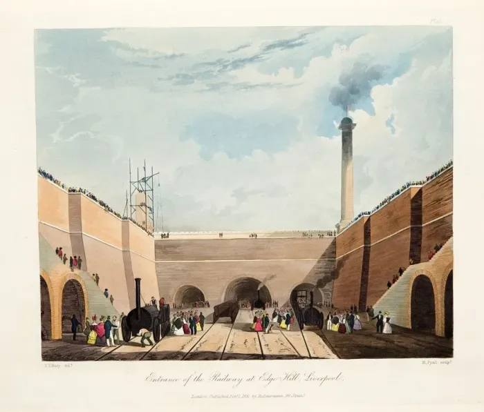 Framed Print : Entrance of the Railway at Edge Hill, Liverpool, 1831. Artist: Thomas Talbot Bury Framed Print : Entrance of the Railway at Edge Hill, Liverpool, 1831. Artist: Thomas Talbot Bury