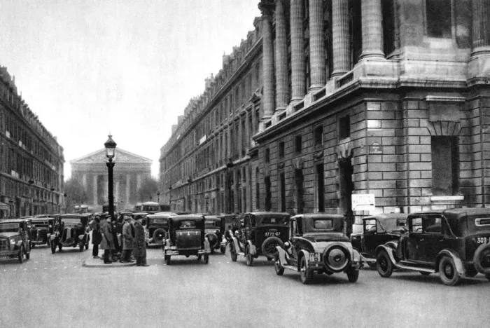 Framed Print : Entrance to the Rue Royale with the Madeleine in distance, Paris, 1931. Artist: Ernest Flammarion Framed Print : Entrance to the Rue Royale with the Madeleine in distance, Paris, 1931. Artist: Ernest Flammarion