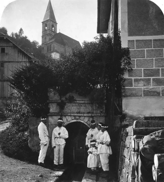 Framed Print : Mine entrance, Salzburg, Austria, c1900s. Artist: Wurthle & Sons Framed Print : Mine entrance, Salzburg, Austria, c1900s. Artist: Wurthle & Sons