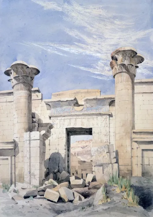 Framed Print : Entrance to the Temple of Ramses III, Egypt, 19th century. Artist: GF Weston Framed Print : Entrance to the Temple of Ramses III, Egypt, 19th century. Artist: GF Weston