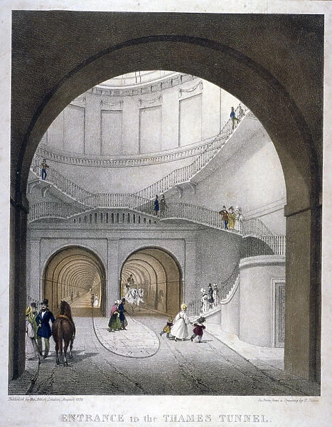 Entrance to the Thames Tunnel at Wapping, London, 1836