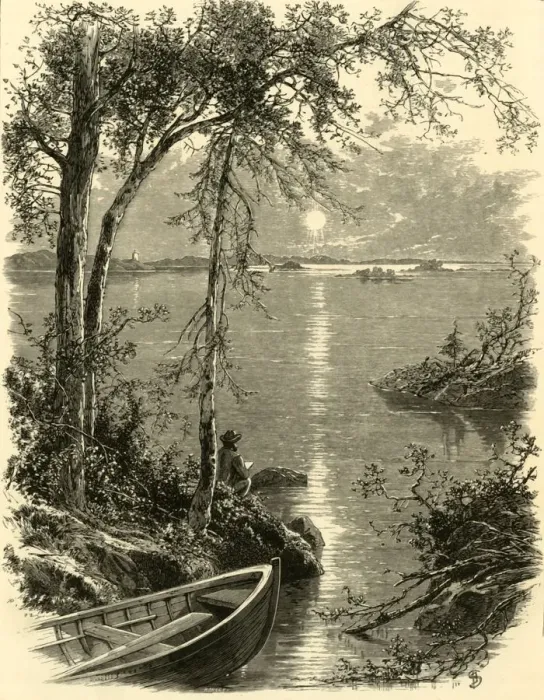 Framed Print : Entrance to Thousand Islands, 1874. Creator: John J. Harley Framed Print : Entrance to Thousand Islands, 1874. Creator: John J. Harley