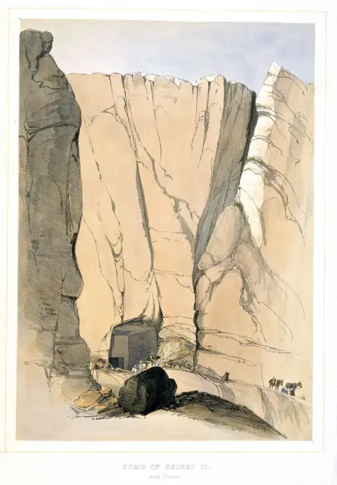 Framed Print : Entrance to a tomb in the Valley of the Kings near Thebes, Egypt, 1855 Framed Print : Entrance to a tomb in the Valley of the Kings near Thebes, Egypt, 1855