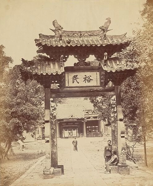 Entrance to the Treasury, Canton, April 10, 1860, 1860. Creator: Felice Beato