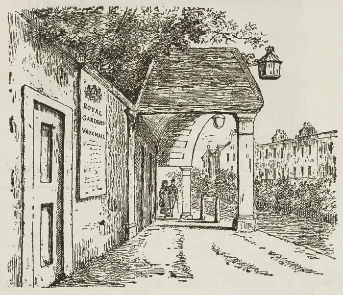 Framed Print : Entrance to Vauxhall Gardens, 1888. Creator: Unknown Framed Print : Entrance to Vauxhall Gardens, 1888. Creator: Unknown