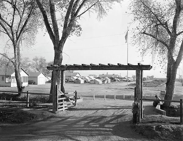 Entrance and view of Kern migrant camp, California, 1936. Creator: Dorothea Lange