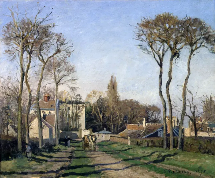 Framed Print : Entrance to the Village of Voisins, Yvelines, 1872. Artist: Pierre-Auguste Renoir Framed Print : Entrance to the Village of Voisins, Yvelines, 1872. Artist: Pierre-Auguste Renoir