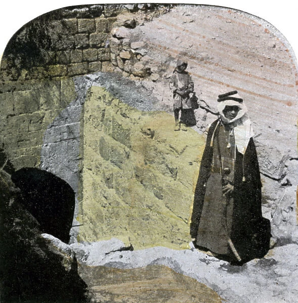 Entrance to the Virgins Fountain, Jerusalem, Israel, late 19th century
