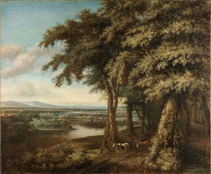 Framed Print : The Entrance to the Woods, 1650-1688. Creator: Philip Koninck Framed Print : The Entrance to the Woods, 1650-1688. Creator: Philip Koninck