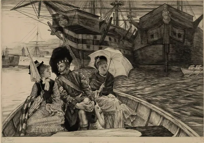 Framed Print : Entre les Deux mon Coeur Balance, 1877. Creator: James Tissot Framed Print : Entre les Deux mon Coeur Balance, 1877. Creator: James Tissot