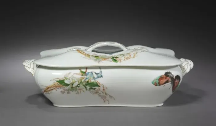 Framed Print : Entree Dish, c. 1890-1910. Creator: Unknown Framed Print : Entree Dish, c. 1890-1910. Creator: Unknown
