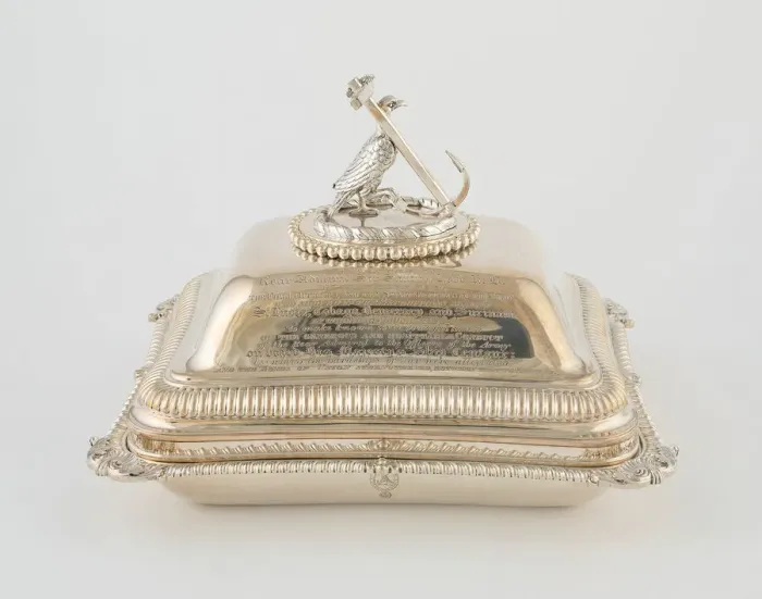 Framed Print : Entree Dish with Cover from the Hood Service, London, 1806 / 07. Creator: Paul Storr Framed Print : Entree Dish with Cover from the Hood Service, London, 1806 / 07. Creator: Paul Storr