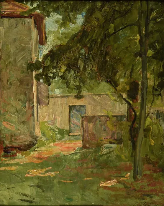 Framed Print : Entrée de ferme à Vézéronce par Morestel (Isère), 1896. Creator: Baudin, Eugène (1843-1907) Framed Print : Entrée de ferme à Vézéronce par Morestel (Isère), 1896. Creator: Baudin, Eugène (1843-1907)