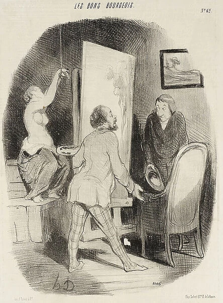 Entrez donc, monsieur...ne vous gênez pas... 1847. Creator: Honore Daumier