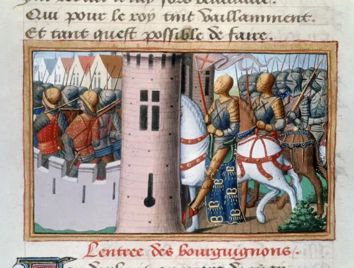 Framed Print : Entry of the Bourguignons to Paris, May 1418, (1484) Framed Print : Entry of the Bourguignons to Paris, May 1418, (1484)