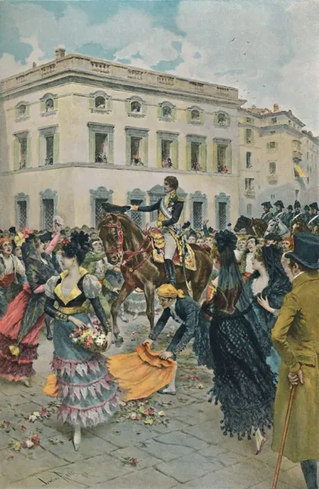 Framed Print : The Entry of Ferdinand into Madrid, 23 March 1808, (1896) Framed Print : The Entry of Ferdinand into Madrid, 23 March 1808, (1896)
