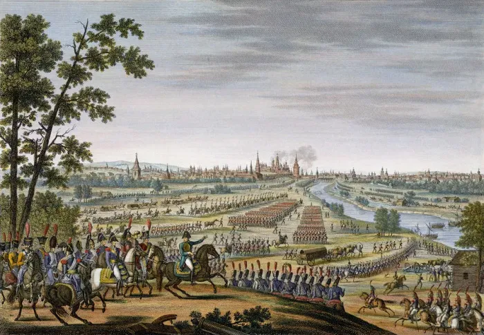 Framed Print : The entry of the French into Moscow, 14th September 1812. Artist: Edme Bovinet Framed Print : The entry of the French into Moscow, 14th September 1812. Artist: Edme Bovinet
