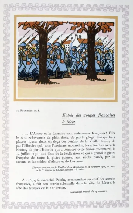 Framed Print : The entry of French troops into Metz, 19th November 1918, (1919). Artist: Andre Helle Framed Print : The entry of French troops into Metz, 19th November 1918, (1919). Artist: Andre Helle