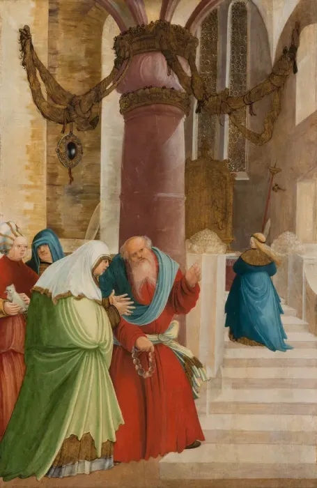 Framed Print : The Entry of the Most Holy Theotokos into the Temple, ca 1509-1510. Artist: Master of Pulkau (active ca 1520) Framed Print : The Entry of the Most Holy Theotokos into the Temple, ca 1509-1510. Artist: Master of Pulkau (active ca 1520)