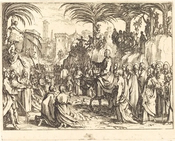 Framed Print : The Entry into Jerusalem, 1635. Creator: Jacques Callot Framed Print : The Entry into Jerusalem, 1635. Creator: Jacques Callot