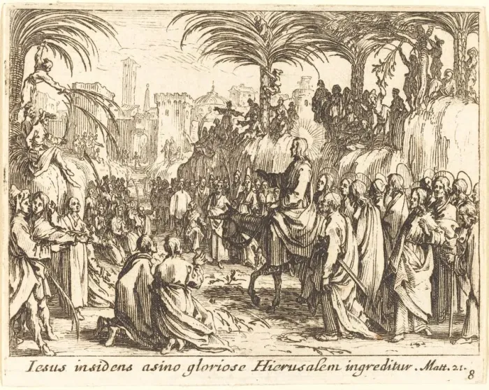 Framed Print : The Entry into Jerusalem, 1635. Creator: Jacques Callot Framed Print : The Entry into Jerusalem, 1635. Creator: Jacques Callot