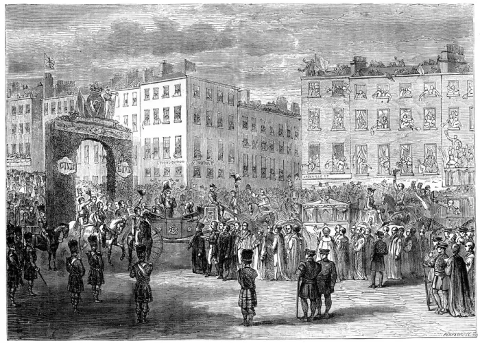 Framed Print : Entry of King George IV into Dublin, 1820s. Artist: Pearson Framed Print : Entry of King George IV into Dublin, 1820s. Artist: Pearson