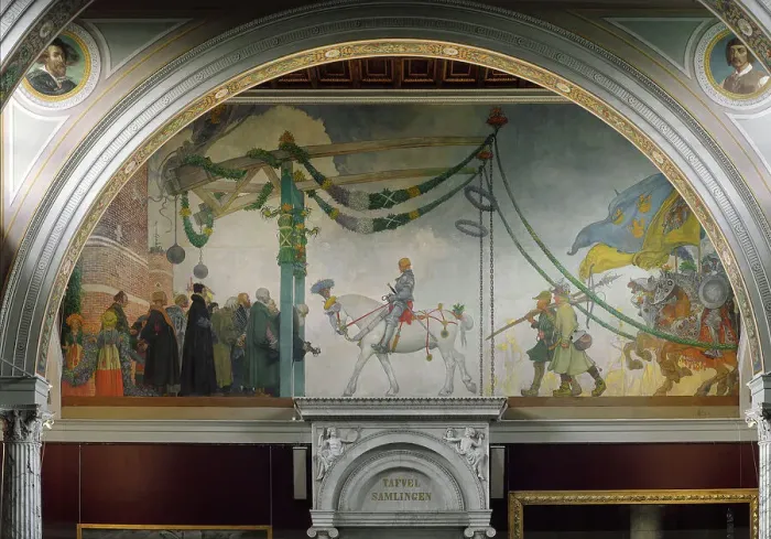 Framed Print : The Entry of King Gustav Vasa of Sweden into Stockholm, 1523, 1908. Creator: Carl Larsson Framed Print : The Entry of King Gustav Vasa of Sweden into Stockholm, 1523, 1908. Creator: Carl Larsson