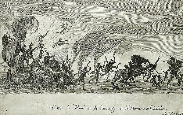 Entry of M. de Couvonge and M. de Chalabre, 1627. Creator: Jacques Callot