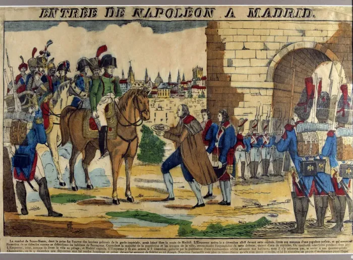 Framed Print : Entry of Napoleon in Madrid, engraving by Jean Charles Pellerin Framed Print : Entry of Napoleon in Madrid, engraving by Jean Charles Pellerin