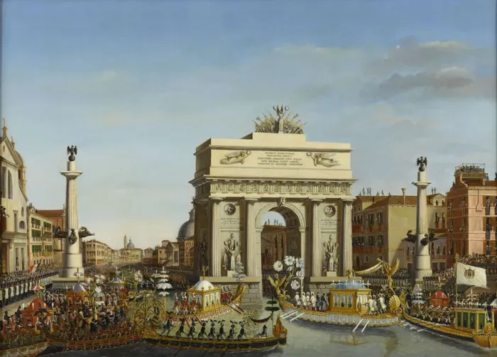 Framed Print : The Entry of Napoleon into Venice on the 29th of November 1807, 1814 Framed Print : The Entry of Napoleon into Venice on the 29th of November 1807, 1814