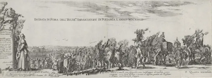 Framed Print : Entry of the Polish Ambassador into Rome, 1633. Creator: Stefano della Bella Framed Print : Entry of the Polish Ambassador into Rome, 1633. Creator: Stefano della Bella