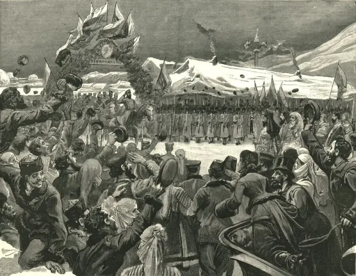 Framed Print : The Entry of Prince Alexander into Sofia, Dec 26th. 1886. Creator: Unknown Framed Print : The Entry of Prince Alexander into Sofia, Dec 26th. 1886. Creator: Unknown