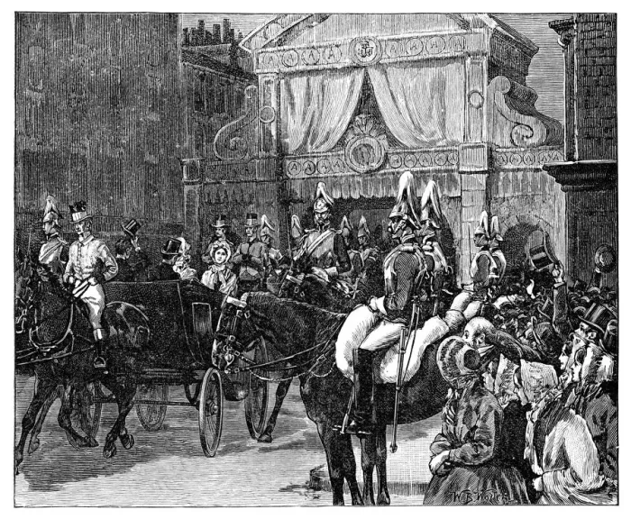 Framed Print : Entry of the Princess Alexandra into London, late 19th century Framed Print : Entry of the Princess Alexandra into London, late 19th century