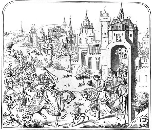 The entry of Queen Isabel into Paris, 15th century (1849)