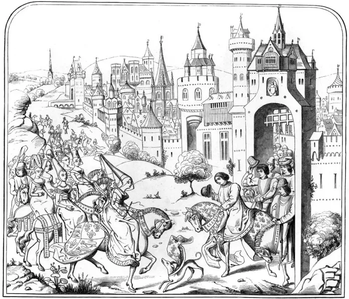 Framed Print : The entry of Queen Isabel into Paris, 15th century (1849) Framed Print : The entry of Queen Isabel into Paris, 15th century (1849)