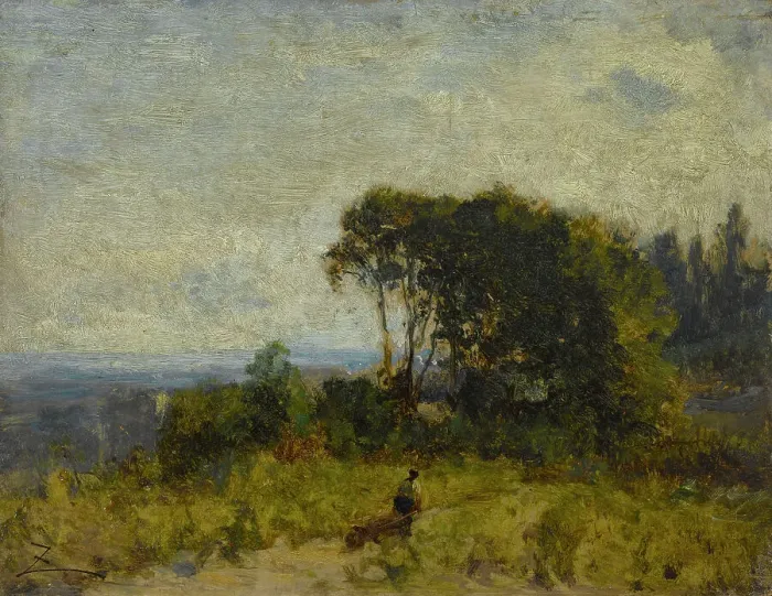 Framed Print : Environs de Barbizon, between 1850 and 1860. Creator: Felix Francois Georges Philibert Ziem Framed Print : Environs de Barbizon, between 1850 and 1860. Creator: Felix Francois Georges Philibert Ziem