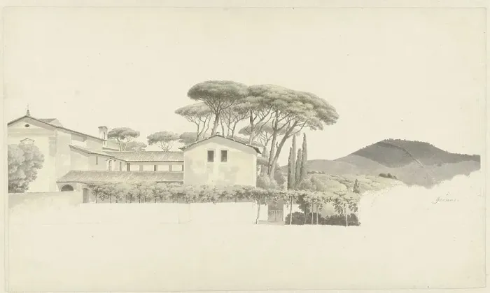 Framed Print : In the Environs of Genzano, c.1809-c.1812. Creator: Josephus Augustus Knip Framed Print : In the Environs of Genzano, c.1809-c.1812. Creator: Josephus Augustus Knip