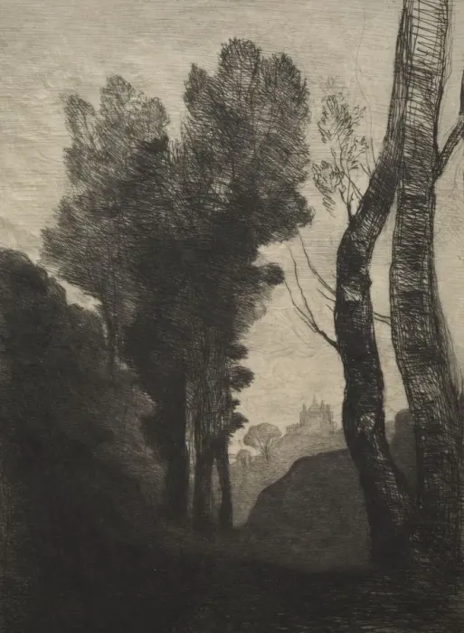 Framed Print : Environs of Rome, 1866. Creator: Jean Baptiste Camille Corot (French, 1796-1875); Cadart Framed Print : Environs of Rome, 1866. Creator: Jean Baptiste Camille Corot (French, 1796-1875); Cadart