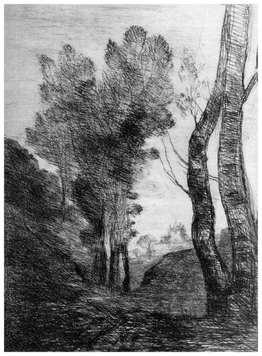 Framed Print : Environs de Rome, c1815-1865, (1924). Artist: Jean-Baptiste-Camille Corot Framed Print : Environs de Rome, c1815-1865, (1924). Artist: Jean-Baptiste-Camille Corot