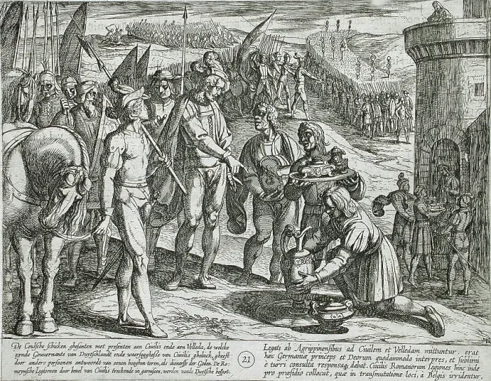 Framed Print : Envoys from Cologne Bring Presents to Civilis, Publshed 1612. Creator: Antonio Tempesta Framed Print : Envoys from Cologne Bring Presents to Civilis, Publshed 1612. Creator: Antonio Tempesta