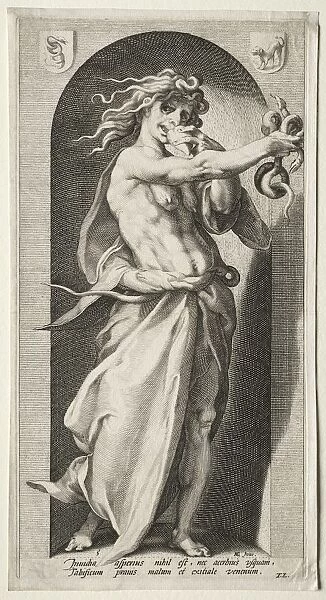 Envy, 1593. Creator: Jacob Matham (Dutch, 1571-1631)