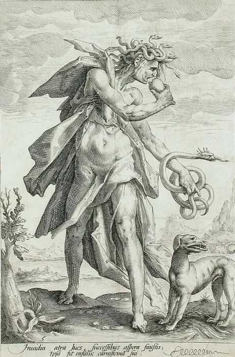Framed Print : Envy, c1587. Creator: Jacob Matham Framed Print : Envy, c1587. Creator: Jacob Matham