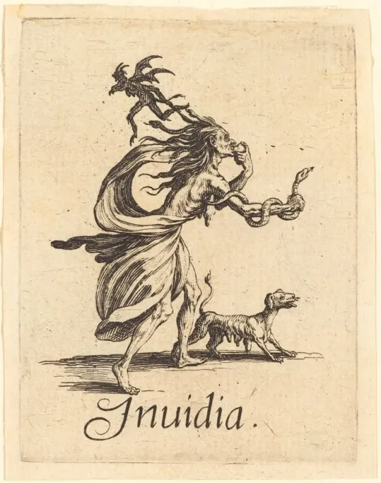 Framed Print : Envy, probably after 1621. Creator: Jacques Callot Framed Print : Envy, probably after 1621. Creator: Jacques Callot