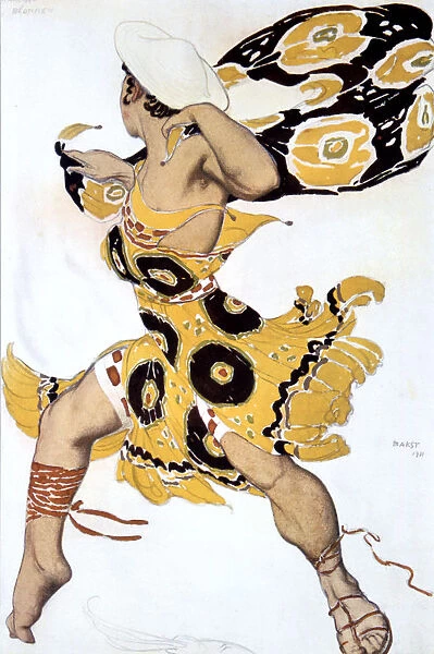 Ephebe, costume design for a Ballets Russes production of Tcherepnins Narcisse, 1911. Artist: Leon Bakst