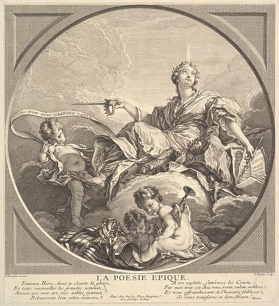 Epic Poetry, ca. 1741. Creator: Claude Augustin Duflos le Jeune