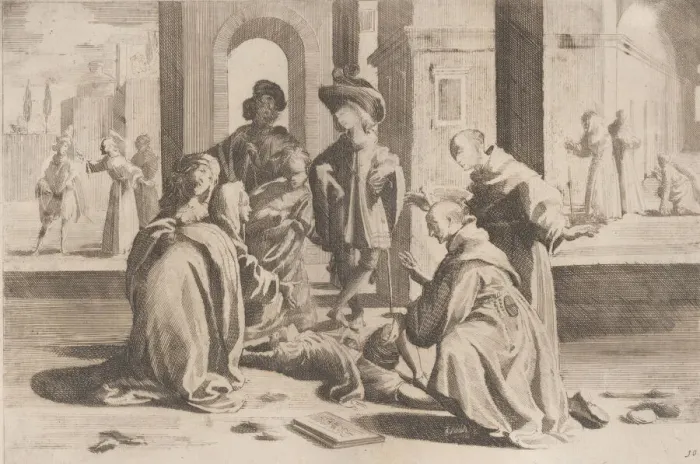 Framed Print : Episode 25: In Rome Saint Bernardino cures a diseased young man; Episode 26: Saint Bern Framed Print : Episode 25: In Rome Saint Bernardino cures a diseased young man; Episode 26: Saint Bern