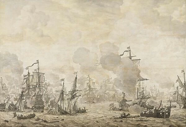 Episode from the Battle between the Dutch and Swedish Fleets in the Sound, 8 Nov 1658, 1658-1693. Creator: Willem van de Velde I