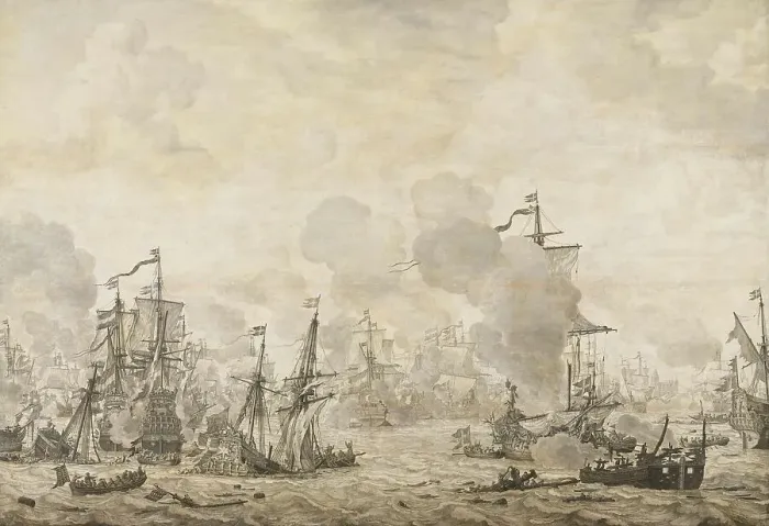 Framed Print : Episode from the Battle between the Dutch and Swedish Fleets in the Sound, 8 Nov 1658, 1658-1693. Creator: Willem van de Velde I Framed Print : Episode from the Battle between the Dutch and Swedish Fleets in the Sound, 8 Nov 1658, 1658-1693. Creator: Willem van de Velde I