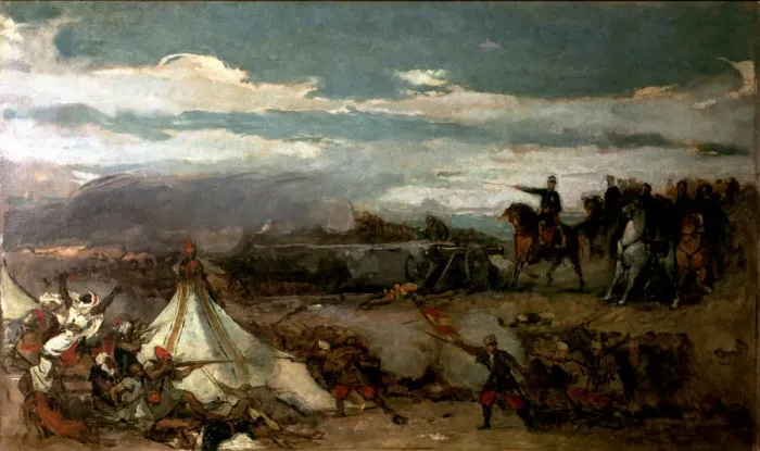 Framed Print : Episode of the Battle of Tetuan (4-Feb. -1860) Framed Print : Episode of the Battle of Tetuan (4-Feb. -1860)