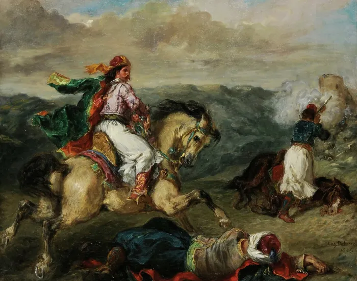 Framed Print : Episode from the Greek War of Independence, 1856. Creator: Delacroix, Eugene (1798-1863) Framed Print : Episode from the Greek War of Independence, 1856. Creator: Delacroix, Eugene (1798-1863)